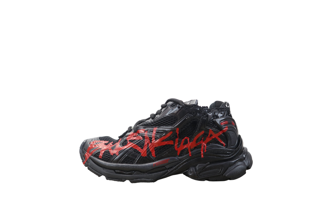 Balenciaga Runner Graffiti Black And Red