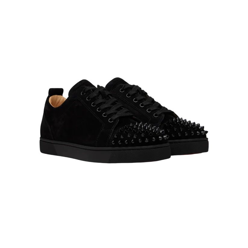 CHRISTIAN LOUBOUTIN Black Louis Junior Spikes Sneakers