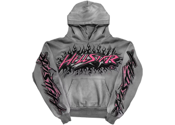 Hellstar Grey and Pink Hoodie