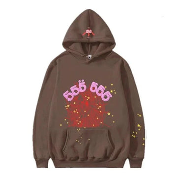 Sp5der 555 Hoodie Brown